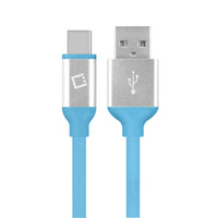 DCA4BL - Flexible / Soft / Tangle-Free Type A to type C Data cable - Blue - by Cellet