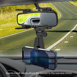 PHMIR - Cellet Rear View Mirror Car Phone Mount - Black