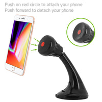 PHD23CN - Windshield/Dashboard Mount Phone Holder for Apple iPhone X, 8, 8 Plus, Samsung Galaxy Note 8, Galaxy 8, S8 Plus and More - Extra Strength Suction Cup with Quick-Snap Technology – by Cellet