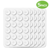 SCUPWT5 - 5 Pack Multipurpose Mini Suction Cup Mat with Strong 3M Adhesive - by Cellet - White