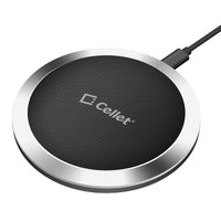 QI500 - Wireless Charging Pad, High Power 10 Watts (2.1 Amp) Ultra-Slim Wireless Charging Pad for Samsung Galaxy S9/S9 Plus, S8/S8 Plus, Galaxy Note 8, Apple iPhone X, 8/8 Plus and All Wireless (Qi) Enabled Devices by Cellet - Grey