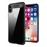 CCIPHXHBK - iPhone X Slim Transparent Case with Red TPU Frame for All-Around Protection