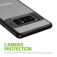 CCSAMN8HBK - Samsung Not 8 Slim Transparent Case Cover with TPU Frame - Black/ Clear