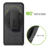 HLSAMS9 - Shell Holster Kickstand Case with Spring Belt Clip for Samsung Galaxy S9 – Black – by Cellet