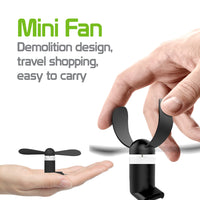 FANUSBC - Portable Mini USB Fan for Samsung Galaxy S9/S9 Plus, S8/S8 Plus, Galaxy Note 8 and More USB C Enabled Devices - Black