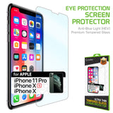 SGIPHXBL - iPhone 11 Pro / Xs / X Eye Protection Screen Protector, Anti-Blue Light (HEV) Premium Tempered Glass Screen Protector for Apple iPhone 11 Pro / Xs / X by Cellet
