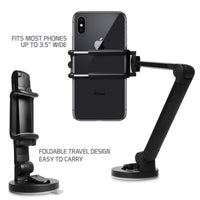PH118ERG - Dashboard, Windshield and Desktop Phone Mount with 360 Degree Rotation and Adjustable Folding Arms for Samsung Galaxy S9/S9 Plus, S8/S8 Plus, Galaxy Note 8, Apple iPhone X, 8/8 Plus, Google Pixel 2XL, LG V30 and More – Rose Gold - by Cellet