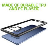 CCSAMN9HBK - Slim Transparent Case Cover with TPU Frame - Galaxy Note 9