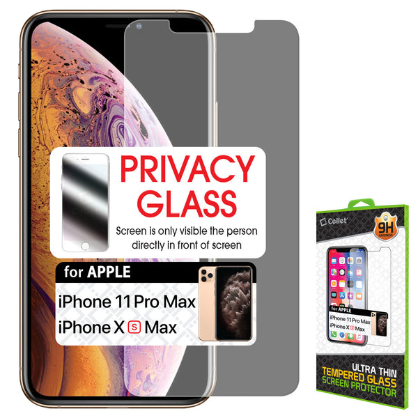 SYIPHXSM -Privacy Screen Protector Tempered Glass 9H - iPhone XS Max