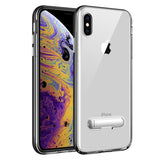 CCIPHXSM68BK- Slim Light Weight Clear Protecting Case With Built In Media Kickstand - iPhone XS Max