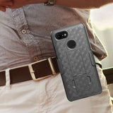 HLGOOPX3- Belt Clip Holster & Shell Case with Kickstand Heavy Duty Protection - Google Pixel 3