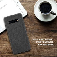 CCSAMS10BK - Samsung Galaxy S10 Plus Case, Durable Slim Fabric Case for Samsung Galaxy S10 - by Cellet - Black
