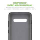 CCSAMS10PBK - Samsung Galaxy S10 Plus Case, Durable Slim Fabric Case for Samsung Galaxy S10 Plus - by Cellet - Black