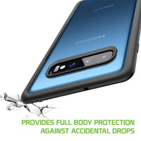 CCSAMS10PABK - Slim Transparent Case Cover with TPU Frame - Galaxy S10 Plus