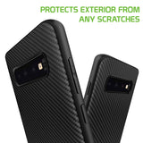 CCSAMS10PBBK - Samsung Galaxy S10 Plus Heavy Duty Slim Case Protector Cover - Black