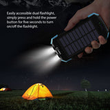 BMA10000OR -Solar Power Bank 10000mAh Universal Charging Pad Dual USB/Type C Micro USB Input -Orange