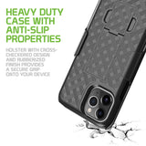 HLIPH11PRO -IPhone 11 Pro Belt Clip Holster & Shell Case with Kickstand Heavy Duty Protection