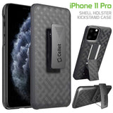 HLIPH11PRO -IPhone 11 Pro Belt Clip Holster & Shell Case with Kickstand Heavy Duty Protection