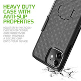 HLIPH11 - IPhone 11 Belt Clip Holster and Shell Case with Kickstand Heavy Duty Protection