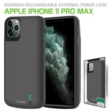 BIPH11PMBK - Cellet Apple iPhone 11 Pro Max Portable 6000mAh Heavy Duty Rechargeable External Power Case, Extended Battery Charging Case Compatible to Apple iPhone 11 Pro Max