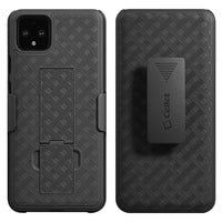 HLGOOPX4- Belt Clip Holster & Shell Case with Kickstand Heavy Duty Protection - Google Pixel 4