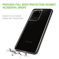 DDDS20U - Samsung Galaxy S20 Ultra, Crystal Clear Shockproof Phone Protector Case