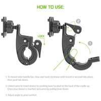 PHBIKE10 - Bike Smartphone Mount, Universal Heavy Duty Bicycle Holder Mount With 360 Degree Rotation Compatible to iPhone 12 Pro Max/12 Pro/ 12, iPhone 11 Pro Max/ 11 Pro/11, Samsung Galaxy Note 20/20 Plus and Other 4.7”-6.8” Devices