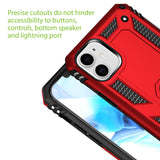 CCIPH12IFRD -  Cellet Heavy Duty iPhone 12 Mini Combo Case, Shockproof Case with Built in Ring, Kickstand and Magnet for Car Mounts Compatible to Apple iPhone 12 Mini – Red