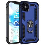 CCIPH12PIFBL - Cellet Heavy Duty iPhone 12 / 12 Pro Combo Case, Shockproof Case with Built in Ring, Kickstand and Magnet for Car Mounts Compatible to Apple iPhone 12 / 12 Pro – Blue