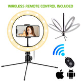 ACTRIPODRL10 -10 Inch Ring Light with Wireless Remote & Phone Holder Mount for Ticktok Youtube Livestream Live broadcast