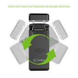 CLIPHDB - Cellet Universal Heavy Duty 360 degree Swivel Belt Clip Holder Compatible to iPhone 12 Pro Max, 12 Pro, 12, Samsung Galaxy Note 20, 20 Plus and more