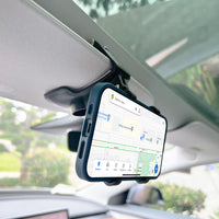 PHD280 - Multipurpose Spring Clip Phone Holder, Dashboard, Sun Visor & Rear View Mirror Clip Mount with Heavy Duty Spring Base, 360° Cradle Rotation Compatible to iPhone 12 Pro Max, 12 Pro, 12 Mini, Samsung Galaxy S21 / S21 Plus, S21 Ultra & More