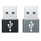 DCDA2 - 2 Pack - USB C Female to USB Male Adapter, Type C to A Data Sync and Charger Cable Adapter Compatible to iPhone 12, MacBook Pro 2019, MacBook Air 2020, iPad Pro 2020, Samsung Galaxy S20, S20 Plus, S20 Ultra, Google Chromebook and More