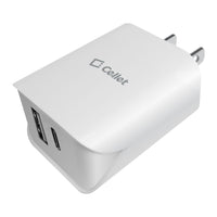 TC180WT - UL Certified Dual Port Home Charger, 18 Watt USB-A and Type-C Home Charger (Cable Sold Separately) Compatible to Samsung Galaxy S21, S21 Plus, S21 Ultra, Tablets, iPads and More – White