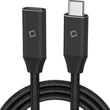 DCCEXT - Type-C Male to Type-C Female Cable, Cellet 3.3ft (1m) Braided USB Type-C Male to Type-C Female Data Cable Compatible to Samsung Galaxy S20, S20 Plus, S20 Ultra, iPhone 12, 12 Pro Max, iPads and Other Type C Devices – Black