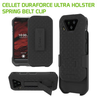 HLKYODURAFU - Cellet DuraForce Ultra Phone Holster, Heavy-Duty Holster Phone Case with Built-in Kick-Stand and Spring Belt Clip for DuraForce Ultra
