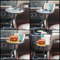 PHSK119 - Cup Holder Tray for Car, Food Tray for Car Cup Holder with Phone Mount, 360 Degree Rotation and Non-Slip Matt for Cars, Boats, Golf Carts and More