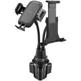 PH160  - Cup Holder Mount W/ 2 Cradles, 1 for Smartphone, and 1 for Tablet
