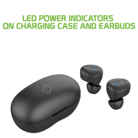 EB400-Cellet Wireless Earbuds, Premium In-Ear Wireless Earbuds with Charging case, Voice Notifications and Built-in Microphone and Type C USB charging cable Compatible to Wireless Enabled Devices - Black