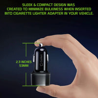 PC30WCBK - Dual USB Car Charger, Universal High Power 30 Watt Dual (USB A & USB C) Port Car Charger with Type C Cable Included Compatible to Compatible to iPhone 13 Pro, 13 Pro Max, 13 Mini, Samsung Galaxy Z Fold3, Z Flip3, S21 Ultra by Cellet - Black