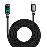 DCDCDISPBK - 60W / 480Mbps Fast Charging USB-C Cable, 3.3 ft. USB-C to USB-C with Digital Display Cable