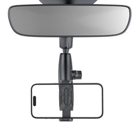 PHMIR4 - Cellet Rear-View Mirror Phone Mount, 360° Rotating Cradle and Adjustable 3 Ball Joints Arm