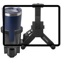 PH640 - Cup Holder Tablet Mount, Tablet Cup Holder Mount with Built in Cup Holder Compatible to iPads, Pro Air Mini Tablets