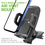 PH240 - Air Vent Mount for Tesla Model 3 & Model Y Compatible to iPhone 14, 14 Pro Max, Galaxy S22 Ultra, S22+ and More