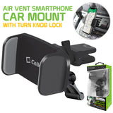 PHVENTE3 - Cellet Premium Air Vent Smartphone Car Mount with vent Kickstand Support, 360 Degree Rotation & Tightening Knob compatible to iPhone XS Max, XR, Samsung Galaxy S10, S10 Plus, S10e, Note 9